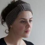 Slate Grey (gray) Crochet Headband - Ear Warmers