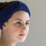 Navy Blue Crochet Headband - Ear Warmers