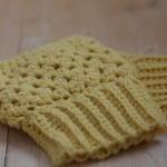 Crochet Boot Cuffs In Mustard Yellow