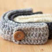 Girls Crochet Headband - for babies or girls in Cream